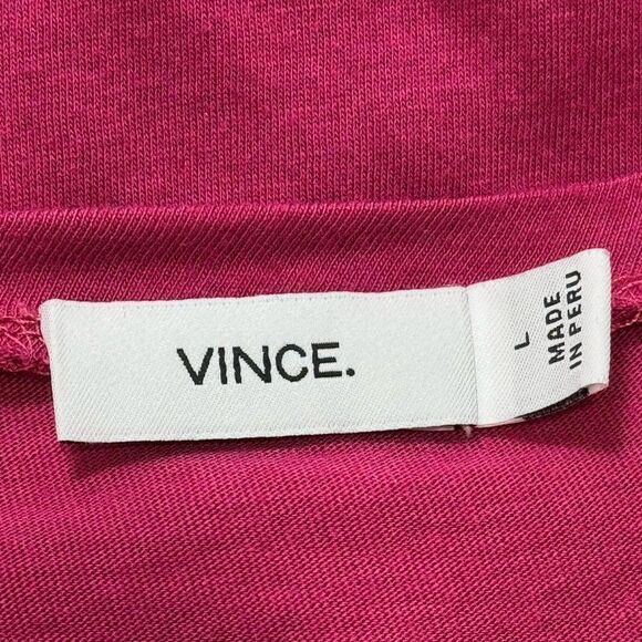 VINCE LONG SLEEVE T-SHIRT FUSCHIA. - Picture 5 of 7